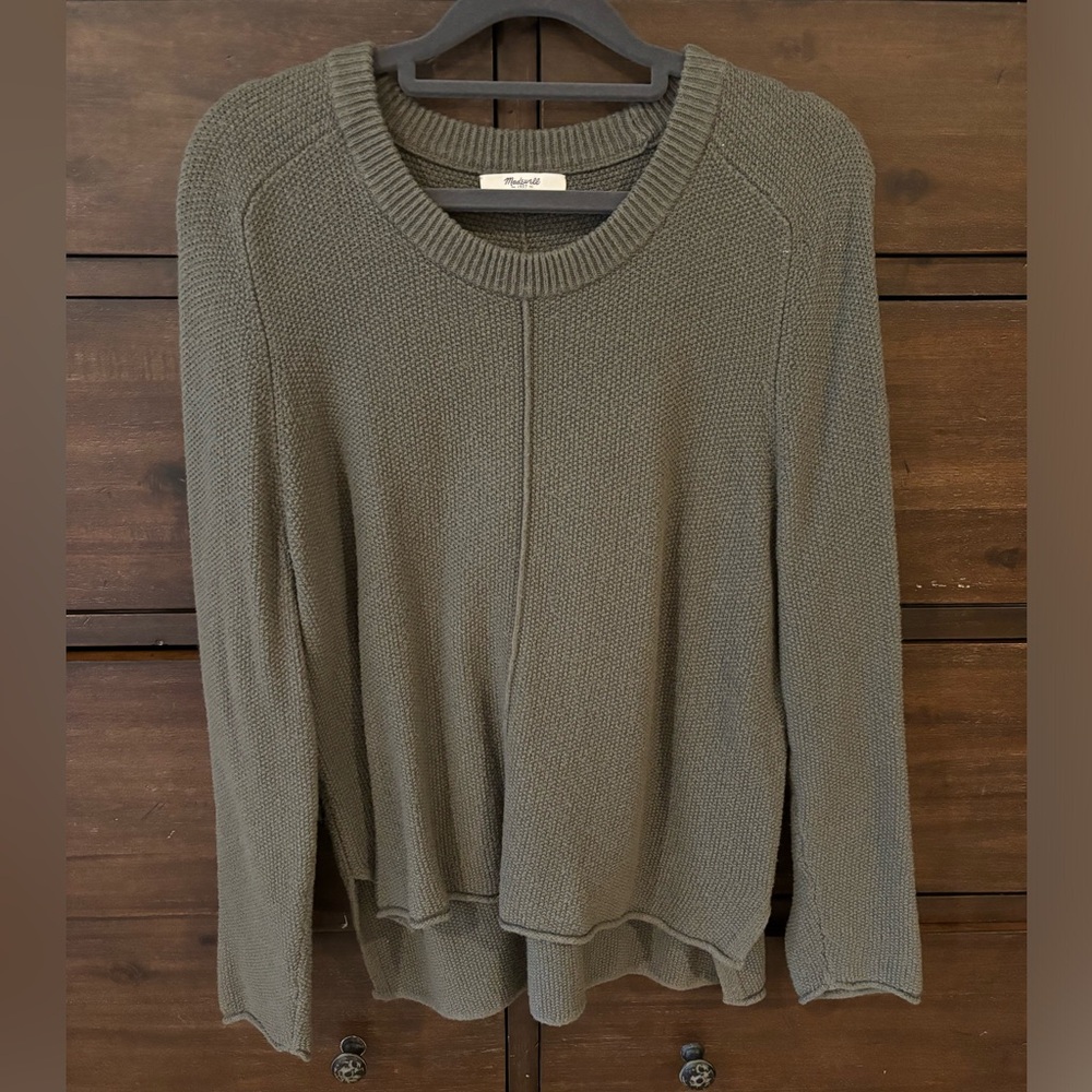 Green Madewell waffle sweater